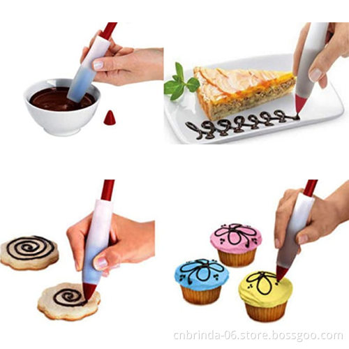 Silicone Food Writing Pen Cake Cookie Cream Pastry Chocolate Decorating Pen DIY Personalized Cake